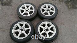 15 Advan style alloy wheels 4x100 4x114.3 15x7 et40 Rota vw polo lupo civic mx5