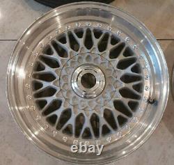 17 Bbs Rs Style Alloy Wheels 4x100 Vw Golf Mk1 Polo Mini Cooper Mx5 Bmw E30 325