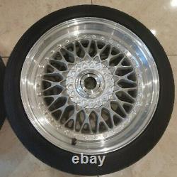 17 Bbs Rs Style Alloy Wheels 4x100 Vw Golf Mk1 Polo Mini Cooper Mx5 Bmw E30 325