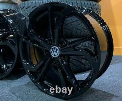 17 Gloss Black VW Polo GTI GTD TCR Style Alloy Wheels 5x100 PCD VW Polo