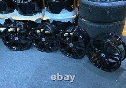 17 Gloss Black VW Polo GTI GTD TCR Style Alloy Wheels 5x100 PCD VW Polo