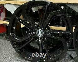 17 Gloss Black VW Polo GTI GTD TCR Style Alloy Wheels 5x100 PCD VW Polo