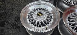 17 Inch BBS Style Step Lip Alloy Wheels 4 X 100 & 4 x 108 Vw Ford Etc