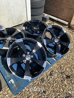 17 New RS3 Style Alloy Wheels Only Black/Polished for Volkswagen Golf Mk 5 6 7