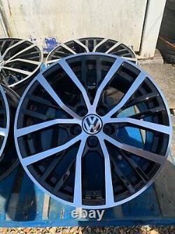 17 Polo GTI Style Alloy Wheels Only Black/Polished face to fit Volkswagen Polo
