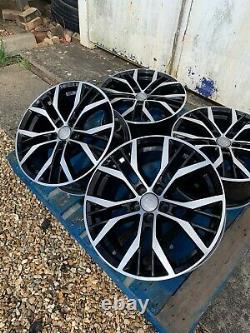 17 Santiago Style Alloy Wheels Only Black/Diamond Cut to fit Audi A1 all models