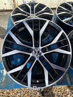 17 Santiago Style Alloy Wheels Only Black/Diamond Cut to fit Volkswagen Golf