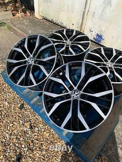 17 Santiago Style Alloy Wheels Only Black/Diamond Cut to fit Volkswagen Polo