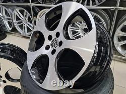 17 VW Golf MK5 GTI Monza Style Alloy Wheels Black Fit Volkswagen Golf 5x112