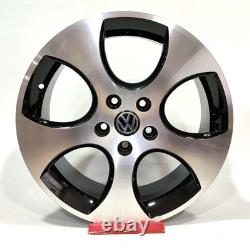 17 VW Golf MK5 GTI Monza Style Alloy Wheels Black Fit Volkswagen Golf 5x112