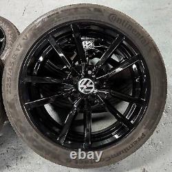 17 VW Golf Pretoria Style Alloy Wheels gloss Black & 225/45/17 Tyres GTI GTD