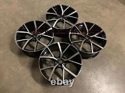 17 VW Polo Estoril Style Alloy Wheels Gloss Black Machined Skoda Fabia 5x100
