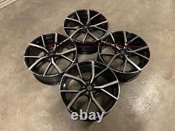 17 VW Polo Estoril Style Alloy Wheels Gloss Black Machined Skoda Fabia 5x100