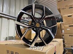 17 VW Polo GTi Faro Style Alloy Wheels Gloss Black Machined Audi A1 5x100