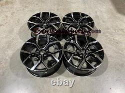 17 VW Polo GTi Faro Style Alloy Wheels Gloss Black Machined VW Polo 5x100