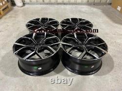 17 VW Polo GTi Faro Style Alloy Wheels Gloss Black Machined VW Polo 5x100