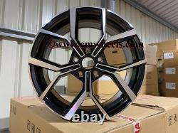 17 VW Polo GTi Faro Style Alloy Wheels Gloss Black Machined VW Polo 5x100