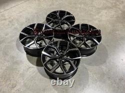 17 VW Polo GTi Faro Style Alloy Wheels Gloss Black Machined VW Polo 5x100