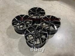 17 VW Polo GTi Faro Style Alloy Wheels Gloss Black Machined VW Polo 5x100