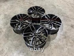 17 X4 S3 Performance Style Alloy Wheels Gloss Black Machined VW Polo 5x100