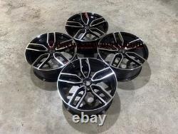 17 X4 S3 Performance Style Alloy Wheels Gloss Black Machined VW Polo 5x100