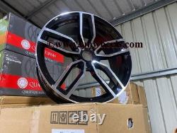17 X4 S3 Performance Style Alloy Wheels Gloss Black Machined VW Polo 5x100