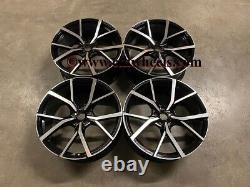 17 X4 VW Polo Estoril Style Alloy Wheels Gloss Black Machined VW Polo 5x100
