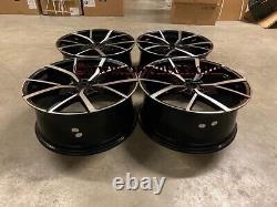 17 X4 VW Polo Estoril Style Alloy Wheels Gloss Black Machined VW Polo 5x100