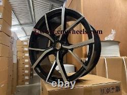 17 X4 VW Polo Estoril Style Alloy Wheels Gloss Black Machined VW Polo 5x100