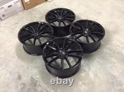 17 X4 VW Pretoria Style Alloy Wheels Gloss Black Machined VW Polo 5x100