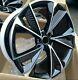 18 1920new Rs7 Style Alloy Wheels Gloss Black/diamond Cut To Fit Audi