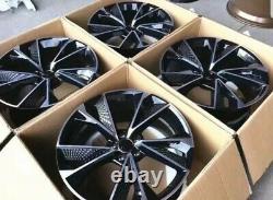 18 1920New RS7 Style Alloy Wheels Gloss Black/Diamond Cut to fit Audi