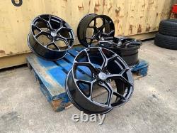 18 2019 VW Golf RS6 C8 Style Alloy Wheels GLOSS Black MK5 MK6 MK7 MK7.5 AUDI A3