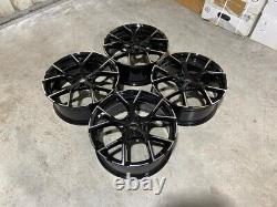 18 2023 RS3 Style Alloy Wheels Gloss Black Machined Volkswagen MK5 MK6 MK7 MK8
