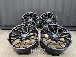 18 2023 RS6 Style Alloy Wheels Black Golf MK5 MK6 MK7 MK7.5 Audi A3 A4 A6