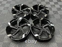 18 2024 E Tron Style Alloy Wheels Black Machined Audi A3 A4 VW Golf Caddy 5x112