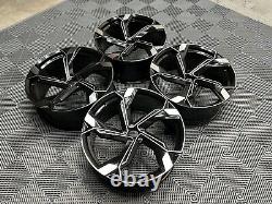 18 2024 E Tron Style Alloy Wheels Black Machined Audi A3 A4 VW Golf Caddy 5x112