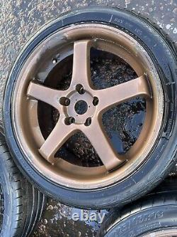 18 AXIS HIRO STYLE ALLOY WHEELS 5x114 JAP FITMENT DRIFT