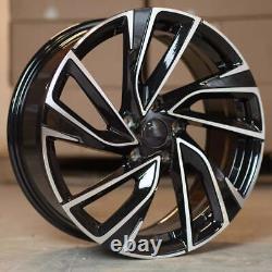 18 Adelaide Style Alloy Wheels Gloss Black Polished Audi, VW Set of 4