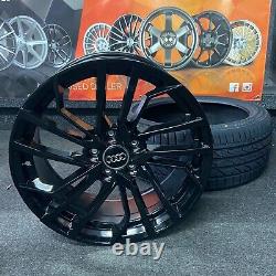18 Audi New RS4 Style alloy wheels Gloss Black & 225/40/18 tyres for Audi A3