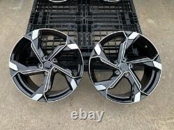 18'' Audi Rs5 Etron Style Alloy Wheels A3 A4 A6 q2 q3 S4 TT Vw Golf Mk6 Mk7 Mk8