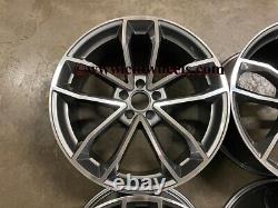 18 Audi S5 Style Alloy Wheels Gloss Gun Metal Machined Seat Ibiza 5x100 57.1