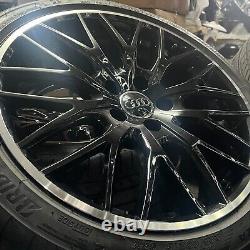 18 Audi Sline Style Gloss Black Alloy Wheels & 225/40/18 Tyres Audi A3