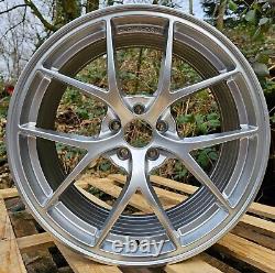18 BBS C1 Style Alloy Wheels Hyper Silver 5x112 VW AUDI SEAT SKODA