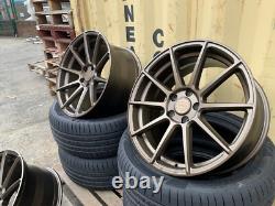 18 BMW ALLOY WHEELS COMPETITION STYLE STAGGERED + NEW TYRES 5x120 CONCAVE