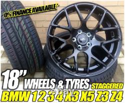 18 BMW DTM ALLOY WHEELS COMPETITION STYLE STAGGERED +4 NEW TYRES 5x120 CONCAVE