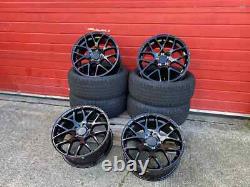 18 BMW DTM ALLOY WHEELS COMPETITION STYLE STAGGERED +4 NEW TYRES 5x120 CONCAVE