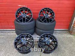 18 BMW DTM ALLOY WHEELS COMPETITION STYLE STAGGERED +4 NEW TYRES 5x120 CONCAVE