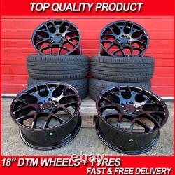 18 CLUBSPORT DTM Style ALLOY WHEELS X4 + TYRES Fits VW GOLF / CADDY LEON GTI