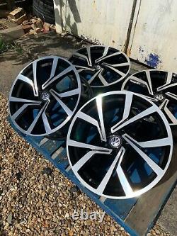 18 Clubsport Style Alloy Wheels Only Black/Pol to fit Volkswagen Golf Mk5 6 7 8